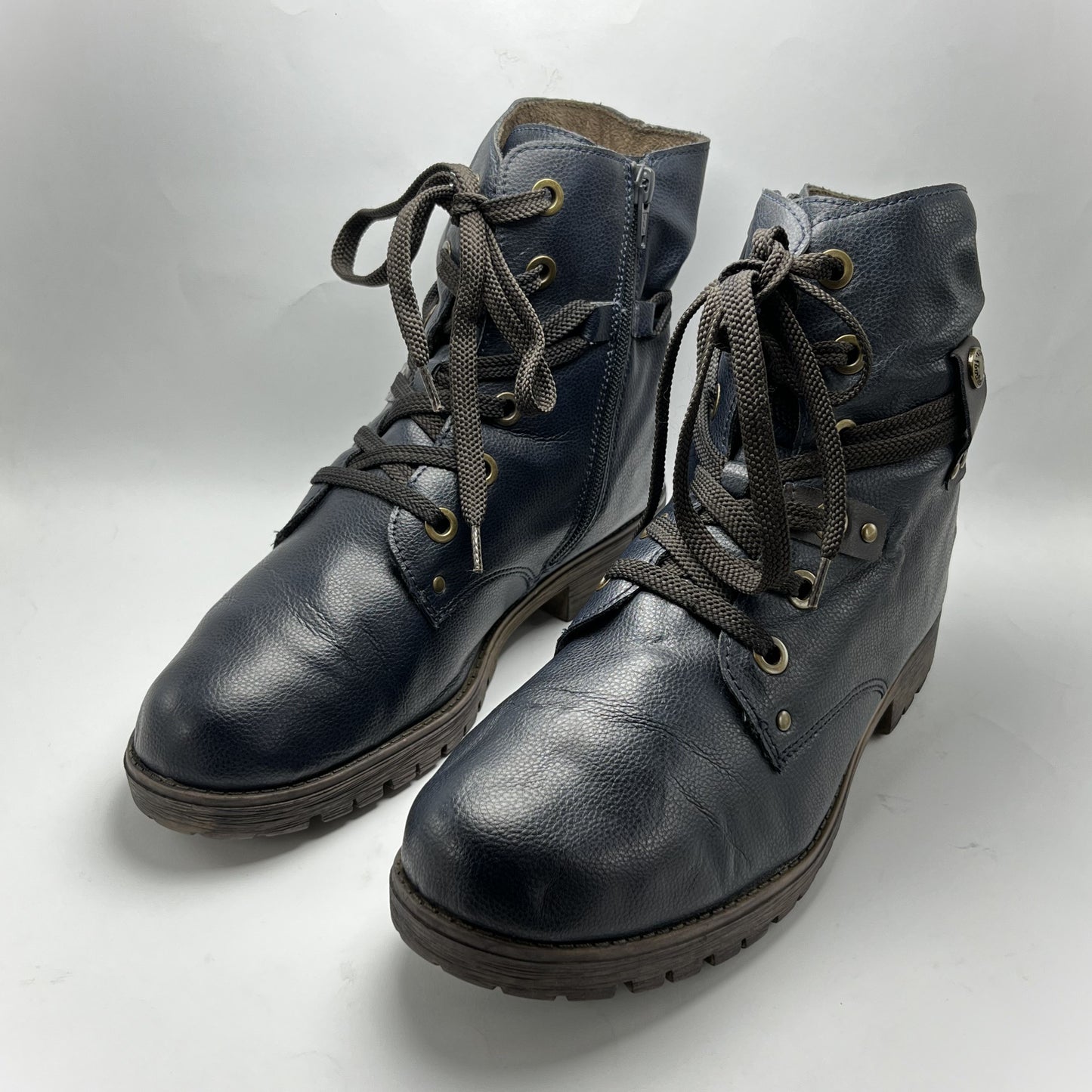 FOOTFLEXX | Navy Blue Boots | 100% Genuine Leather