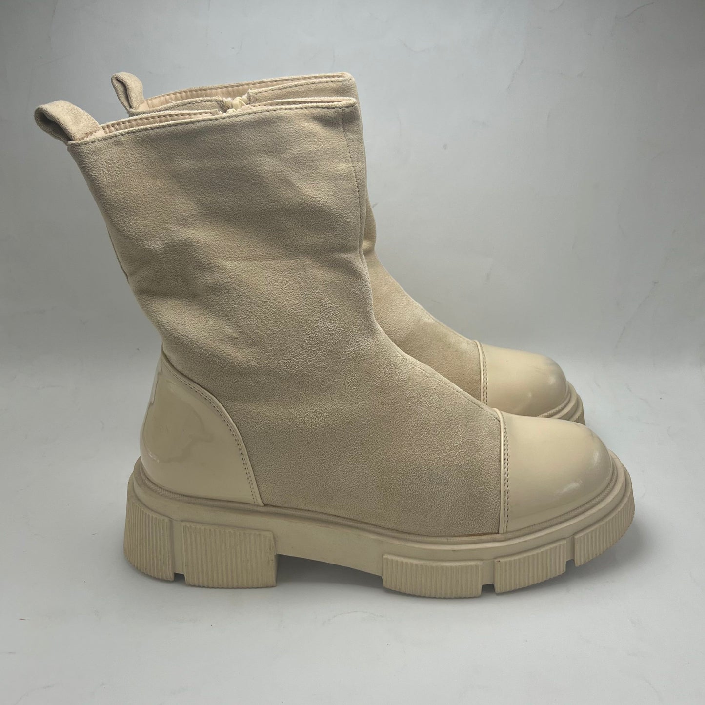 Lucky Shoes | Off White Boots | 100% Genuine Suede Leather