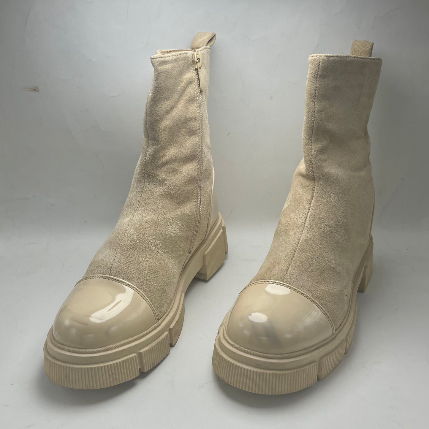 Lucky Shoes | Off White Boots | 100% Genuine Suede Leather