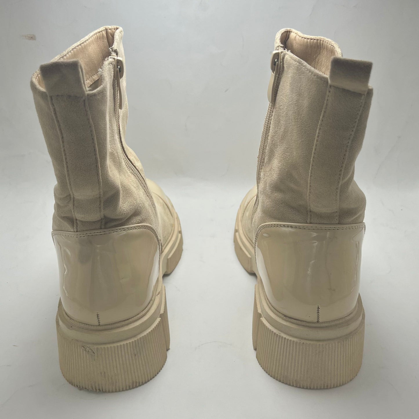 Lucky Shoes | Off White Boots | 100% Genuine Suede Leather