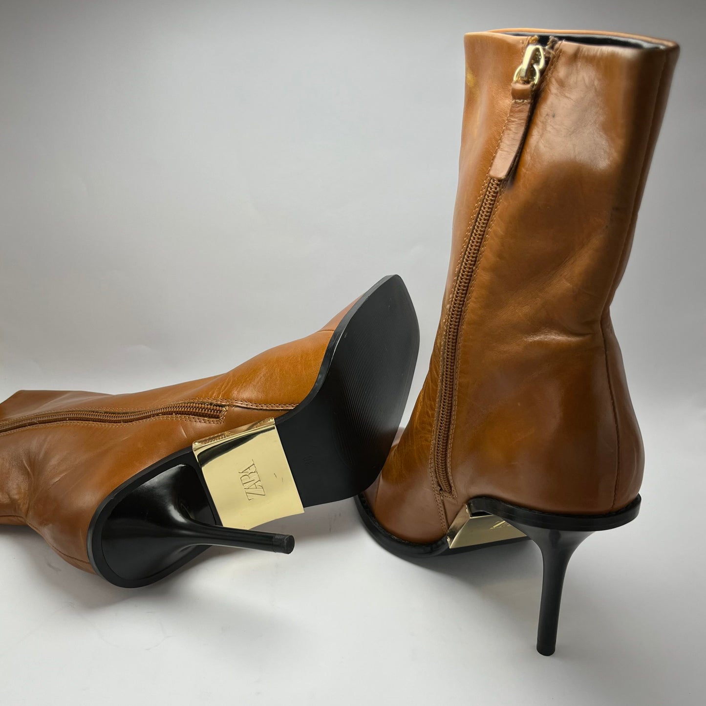 ZARA | Brown Boots | 100% Genuine Leather