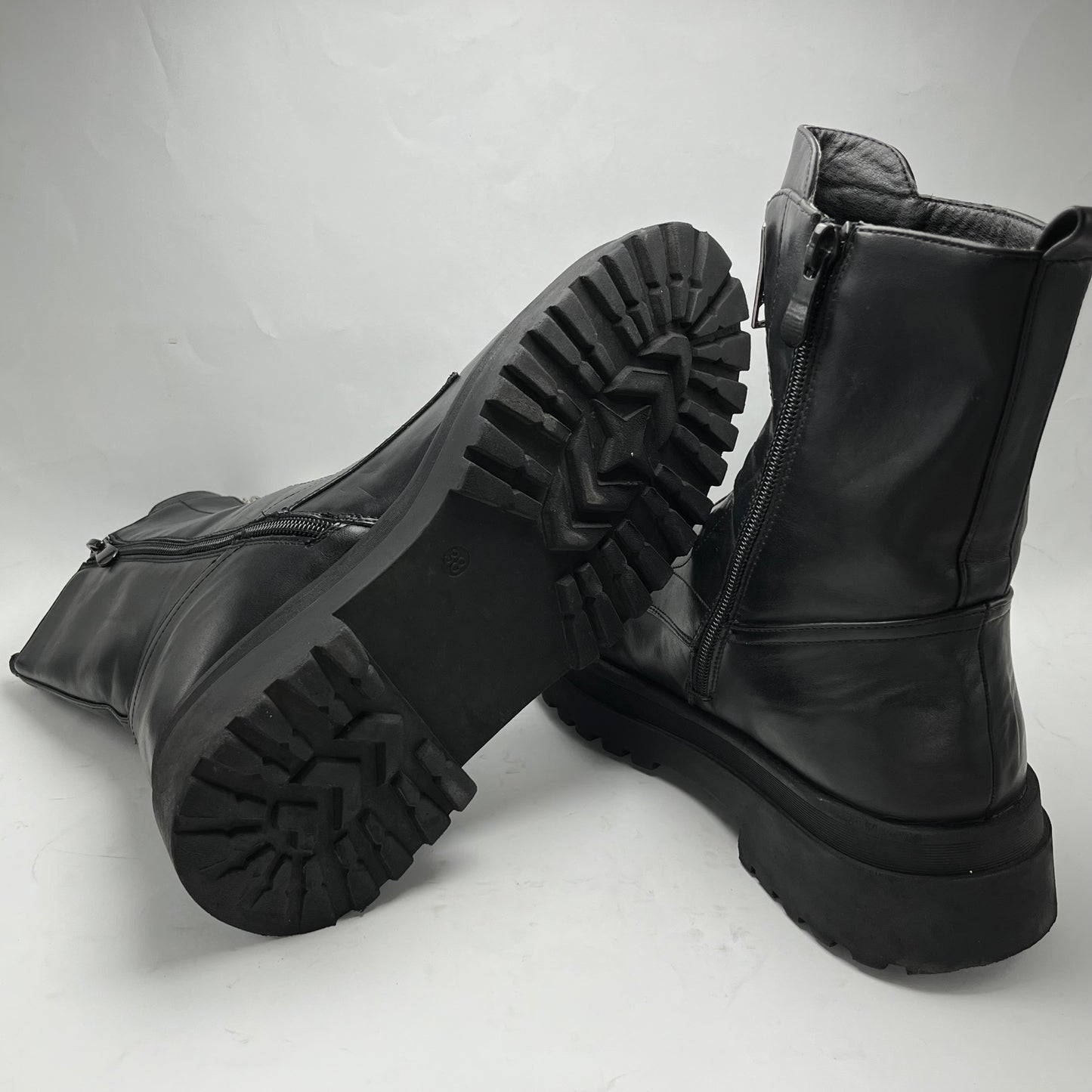 European Brand | Black Boots | 100% Genuine Leather