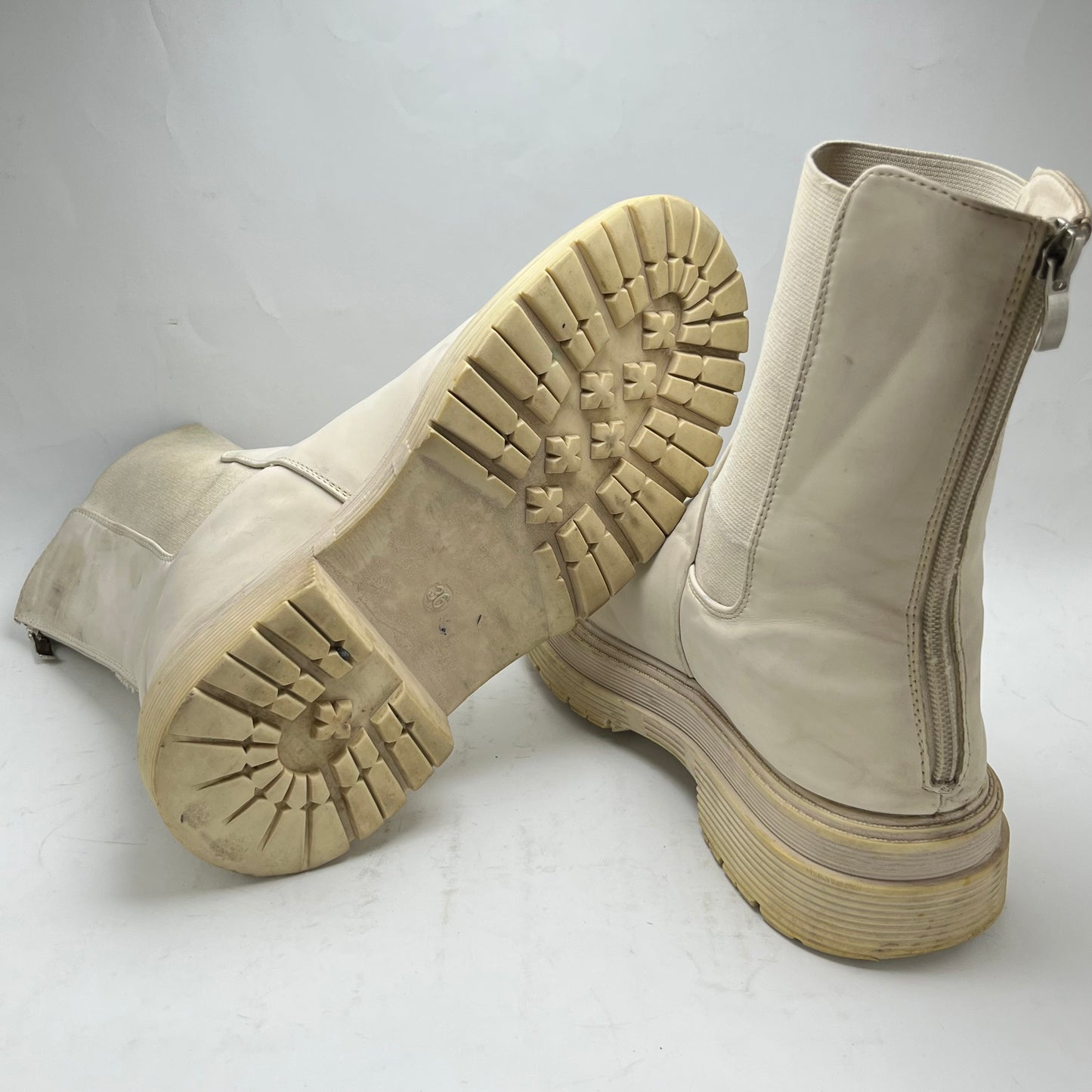 Dame Rose | Off-White Boots | 100% Genuine Leather